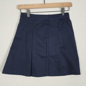 French Toast Brand Girl's Skirt 10 Built-in Shorts Navy School Uniform Skort EUC